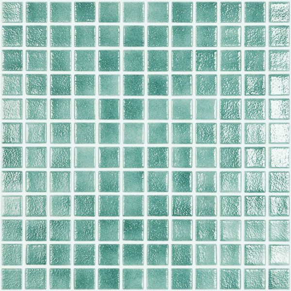 1"x1" Fog Niebla Squares Glass Mosaic turquoise tile