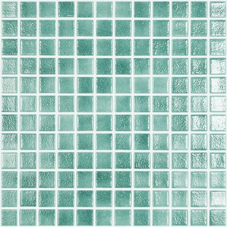1"x1" Fog Niebla Squares Glass Mosaic turquoise tile