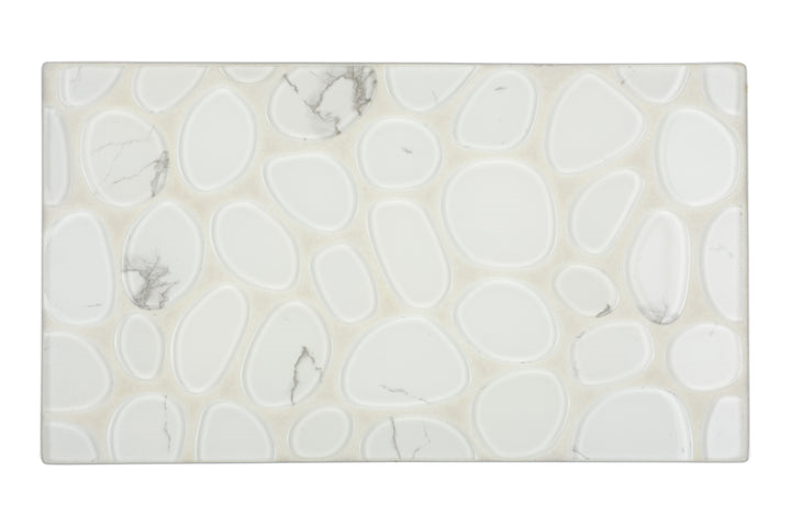 vapor Spindrift Gloss Finish Glass Pebble Mosaic Tile