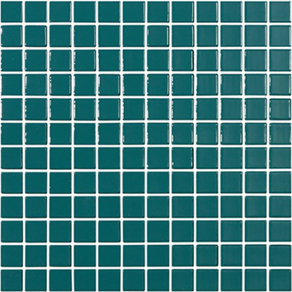 1"x1" Solid Squares Glass Mosaic verde esmerelda tile