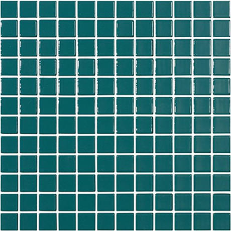 1"x1" Solid Squares Glass Mosaic verde esmerelda tile
