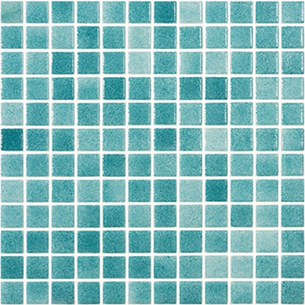 1"x1" Fog Niebla Squares Glass Mosaic verde esmerelda tile