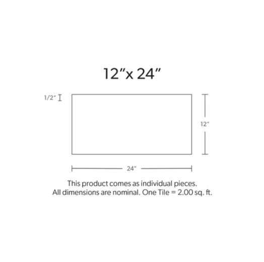 Rectangle Honed Marble Field Tile 12x24