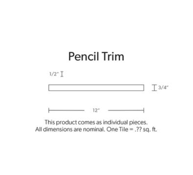 Pencil Honed Marble Trim Tile