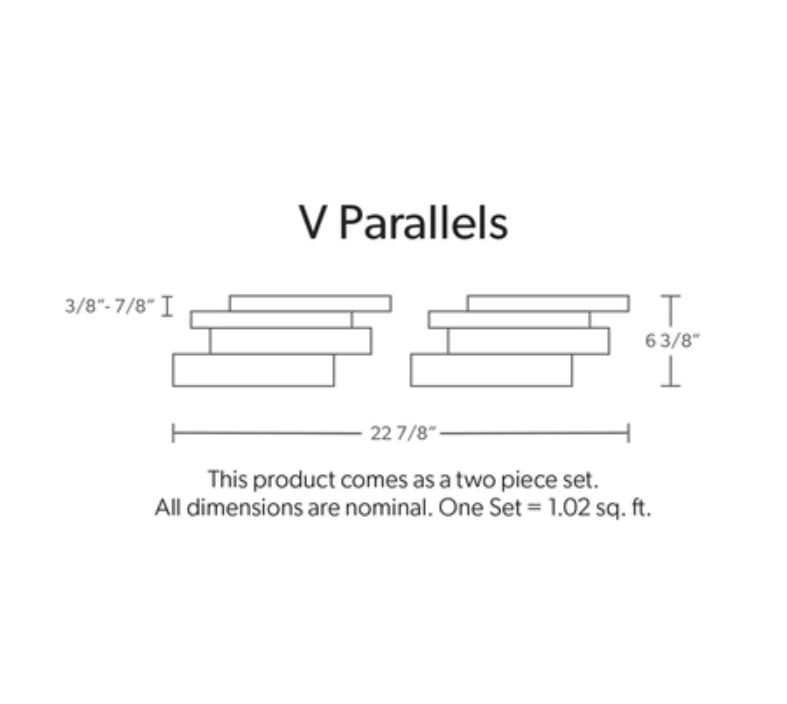 V Parallels Honed Dimensional Wall Tile