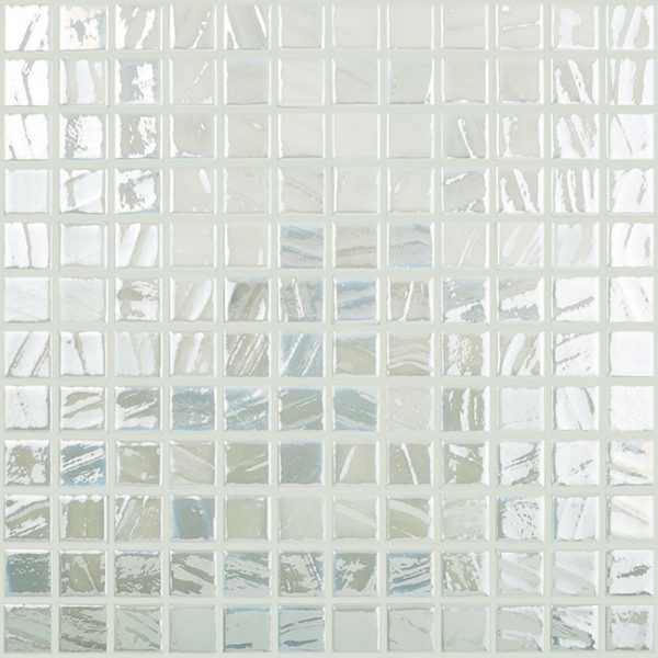 white brush 1"x1" Titanium Squares Glass Mosaic tile