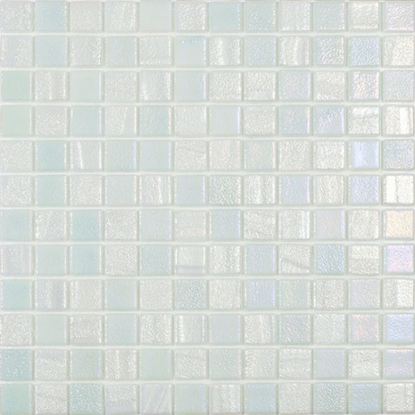 1"x1" Fusion Squares Glass Mosaic white fusion tile