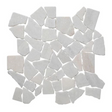 white Large Random Tumbled Marble Mosaic Tile