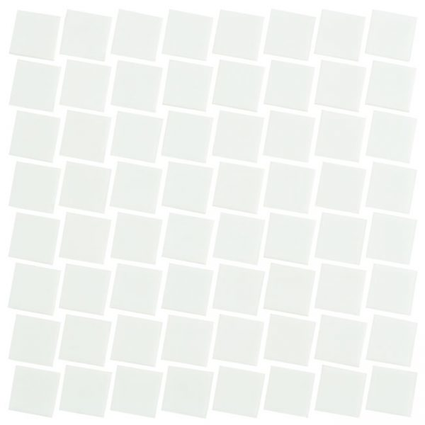 white 1.5"x1.5" Lume Squares Glass Mosaic tile