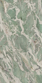 Infinito Tiffany Green Polish 64" x 128" Porcelain slab, Side B