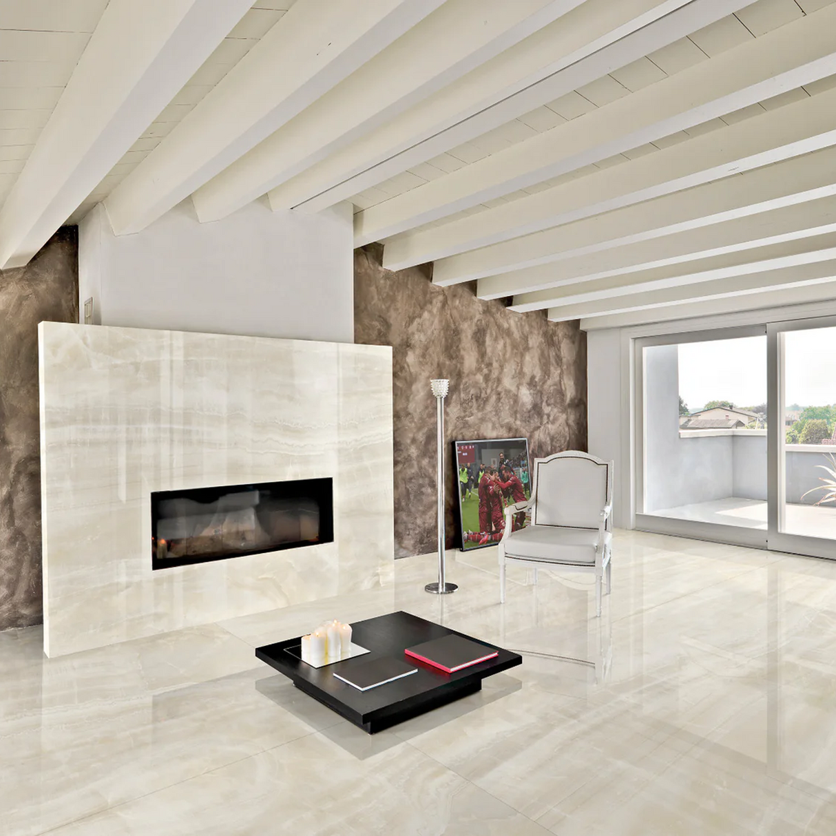 Onice Crema Porcelain Slab