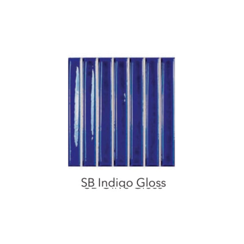 indigo gloss Sweet Bars Ceramic Gloss Tile 4.6x4.6