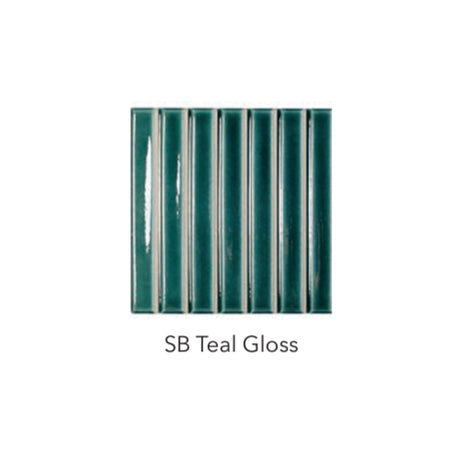 teal gloss Sweet Bars Ceramic Gloss Tile 4.6x4.6