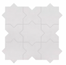 Porto Star and Cross Oxford Grey Matte tile