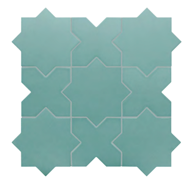 Porto Star and Cross Tile Matte Jade | Imperial Tile