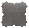 Porto Star and Cross Matte Black tile