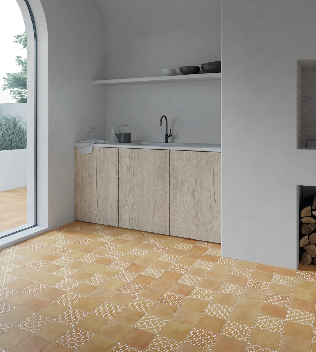 Bejmat Square Tan floor tile 6