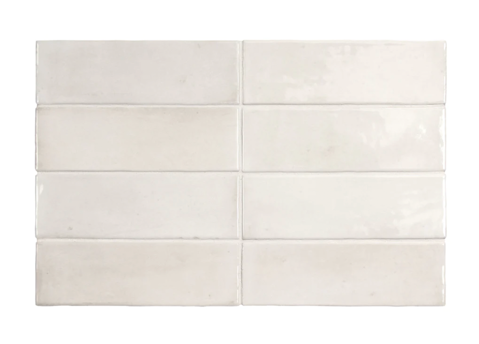 Soco White Gloss Porcelain Tile 2x6