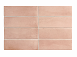 Soco Pink Matte Porcelain Tile 2x6