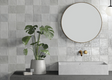 Riad Square - Grey Ceramic Glossy 4x4 wall tile