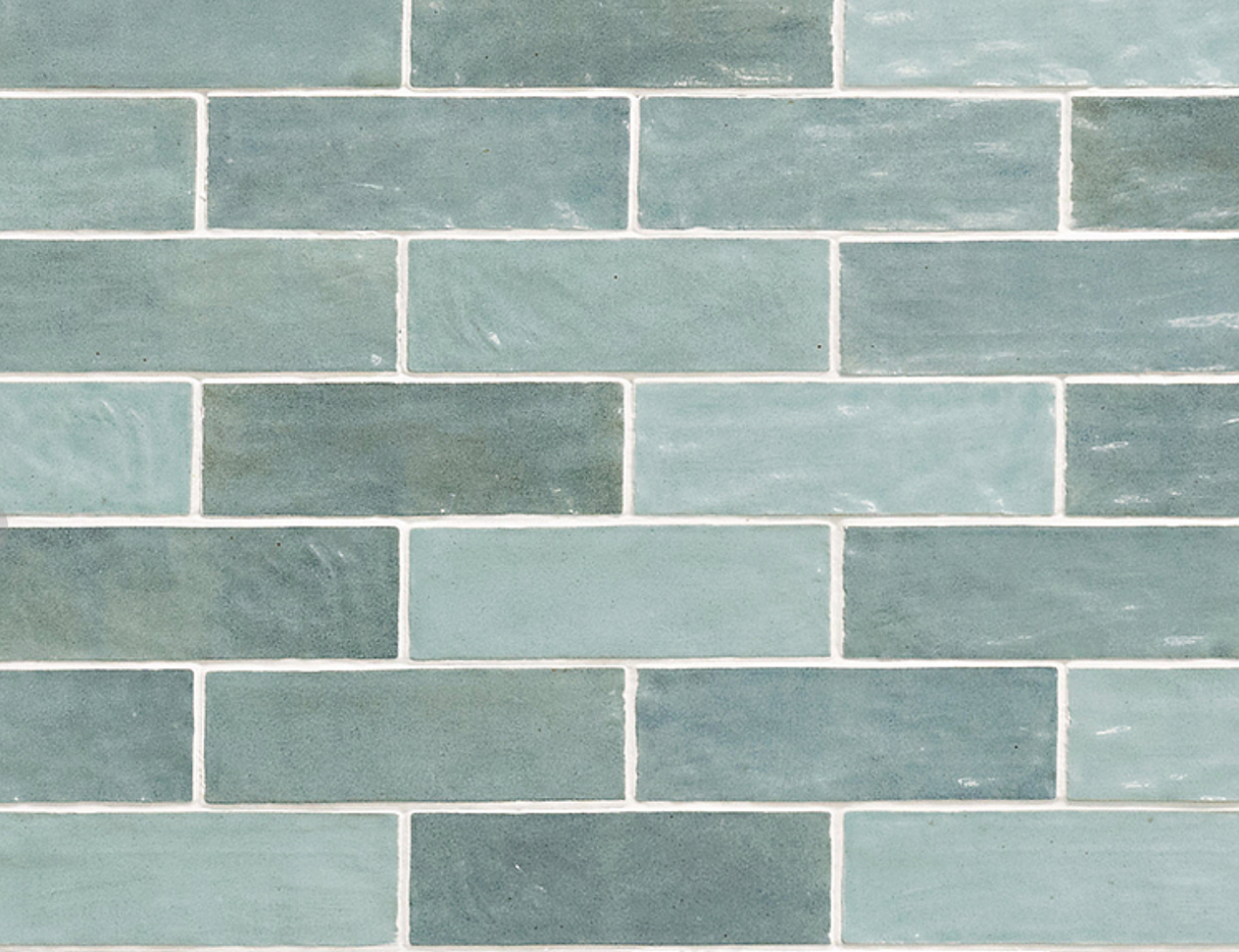 Riad Aqua 2.5x8 subway tile ceramic wall