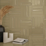 olive gloss tile Aquarelle Ceramic Field Tile 3x12