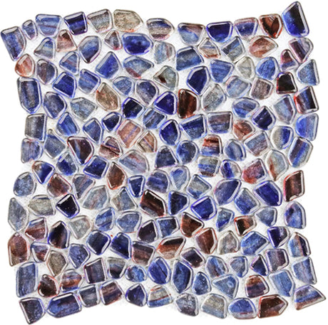 dusk Artemis pebble polished glass mosaic tile