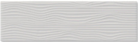 3.5"x12" Ebb and Flow Gloss Ceramic Tile ash white