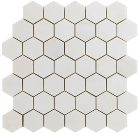 Bianco Dolomite 2” Hex Mosaic tile