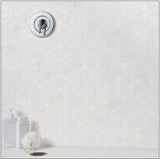 Bianco Dolomite 2” Hex Mosaic wall tile
