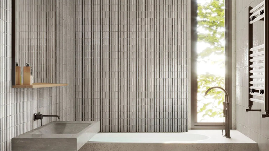 bianco glace 3x8 bathroom tiles