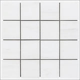 Bianco Dolomite Premium Square Honed 3" mosaic tile