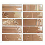 glow decor ceramic gloss tile caramel colors