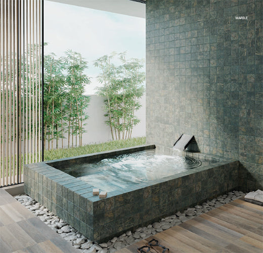 Marble Wellness Porcelain Tile 4.3x4.3 pool tiles – Imperial Tile
