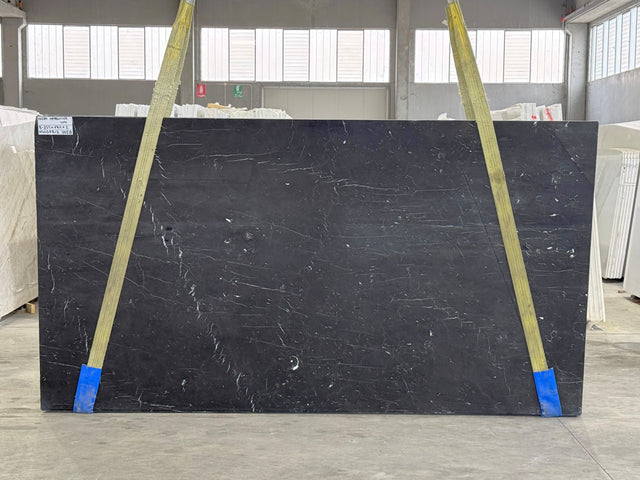 Nero Marquina Marble Honed 69" x 129" Natural Stone slab