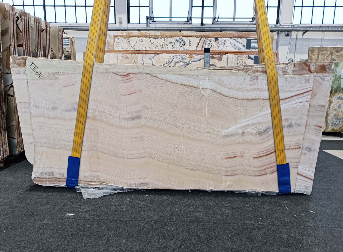 Onice Cappuccino Onyx Marble Polish 47" x 116" Natural Stone slab