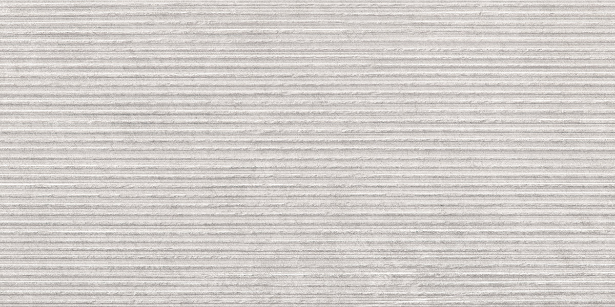 Overland 24x48 Matte Grooved Deco Pearl porcelain tile