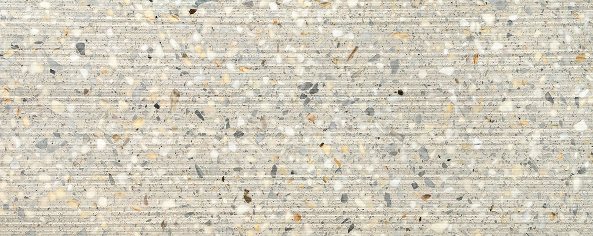 Arabescato Bianco Terrazzo Rigato Agglomerated Marble Ribbed 49" x 120" Natural Stone slab
