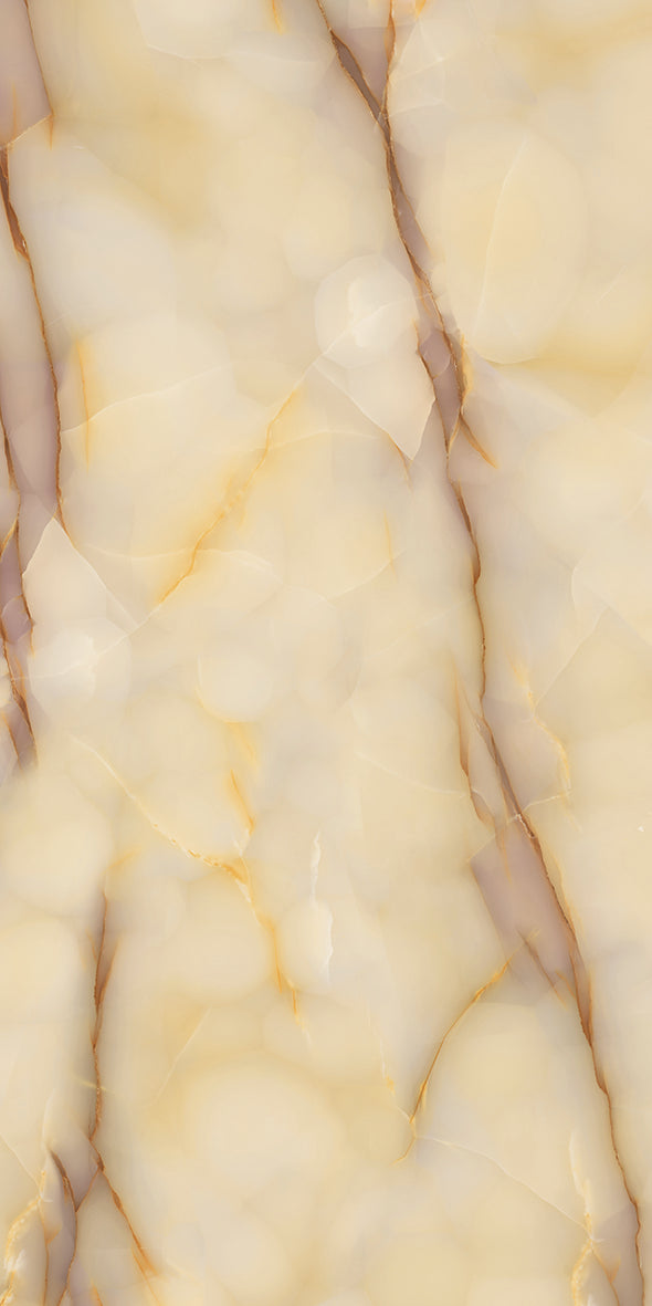 Level Onyx Miele Polish 63" x 128" Porcelain slab, Side B