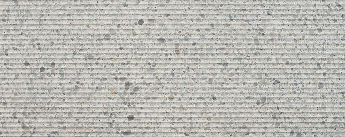 Palladio Doge Terrazzo Ondulato Agglomerated Marble Fluted 49" x 120" Natural Stone slab