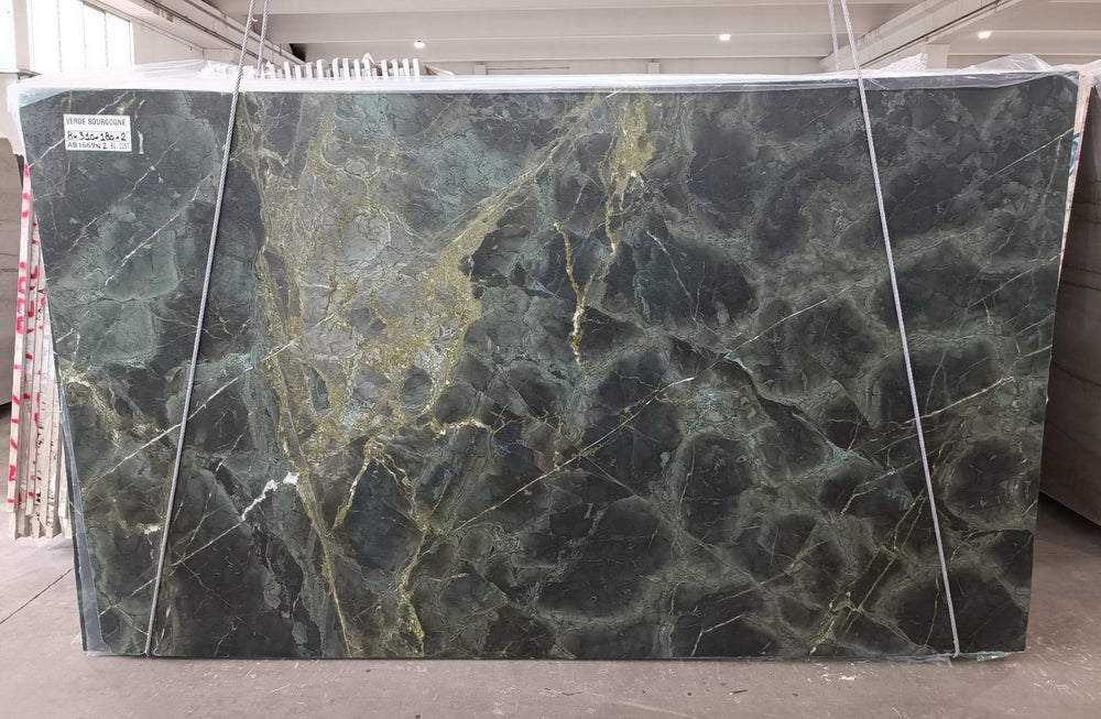 Verde Borgogna Marble Polish 65" x 127" Natural Stone slab