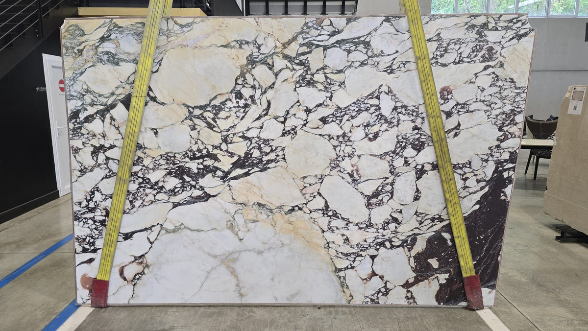 Calacatta Viola Marble Polish 78" x 123" Natural Stone slab