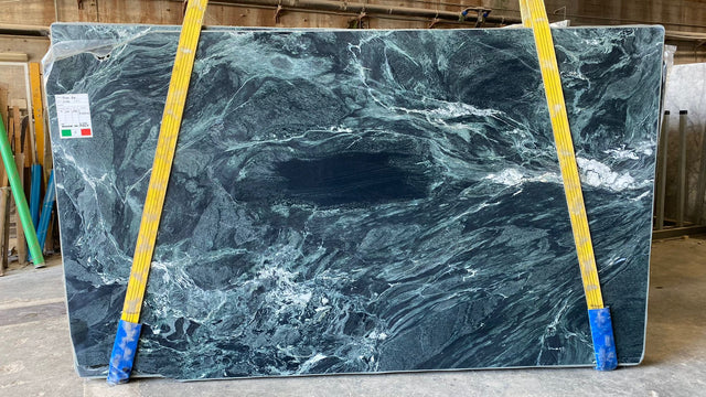 Verde Alpi Marble Honed 70" x 124" Natural Stone slab