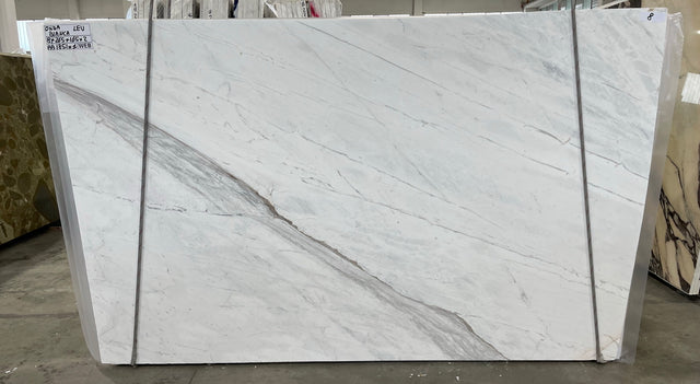 Onda Bianca Marble Honed 65" x 104" Natural Stone slab