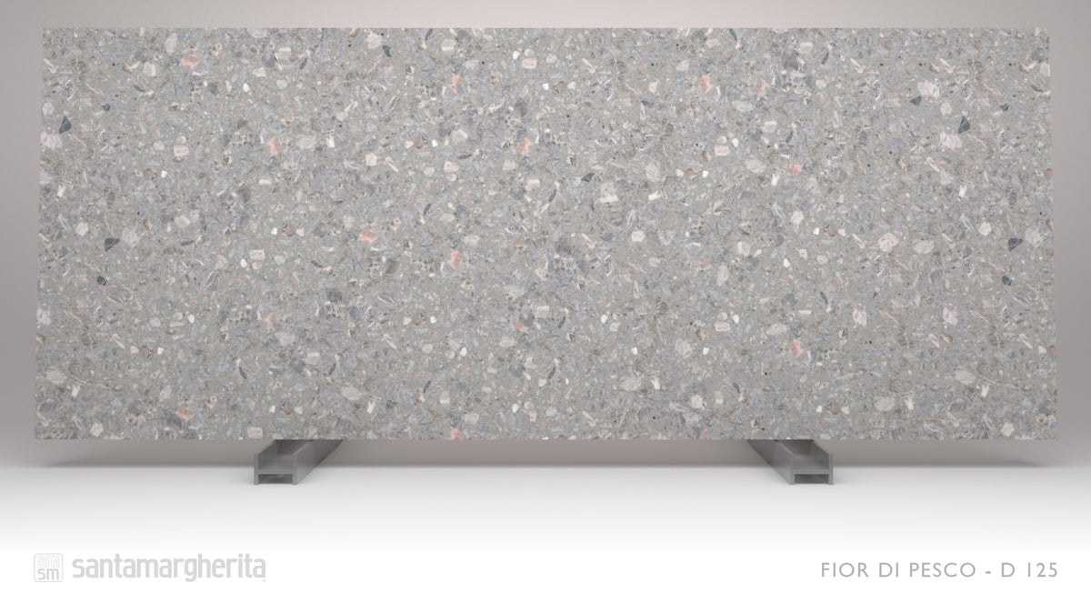 Fior Di Pesco Terrazzo Agglomerated Marble Honed 49" x 120" Natural Stone slab