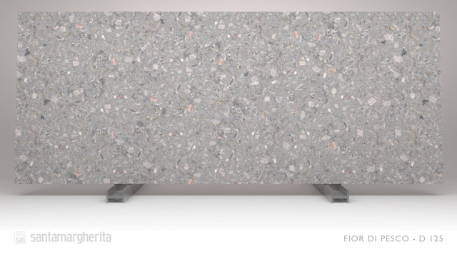 Fior Di Pesco Terrazzo Agglomerated Marble Honed 49" x 120" Natural Stone slab
