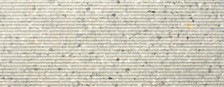 Arabescato Bianco Terrazzo Ondulato Agglomerated Marble Fluted 49" x 120" Natural Stone slab