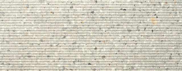 Arabescato Bianco Terrazzo Ondulato Agglomerated Marble Fluted 49" x 120" Natural Stone slab