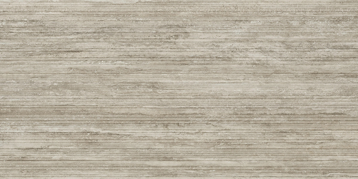 New Classic Travertine 24x48 Lines Deco Travertine Taupe porcelain tile