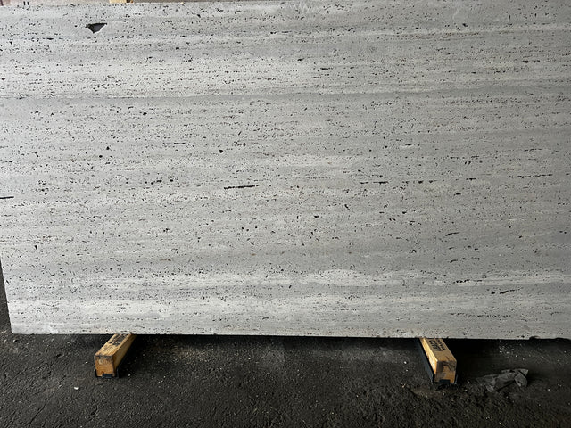 Travertino Striato Marble Sandblasted 54" x 103" Natural Stone slab